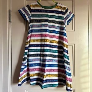 Mini Boden Harry Potter Limited Collection Stripped Multicolor Dress. Size 6-7 Y